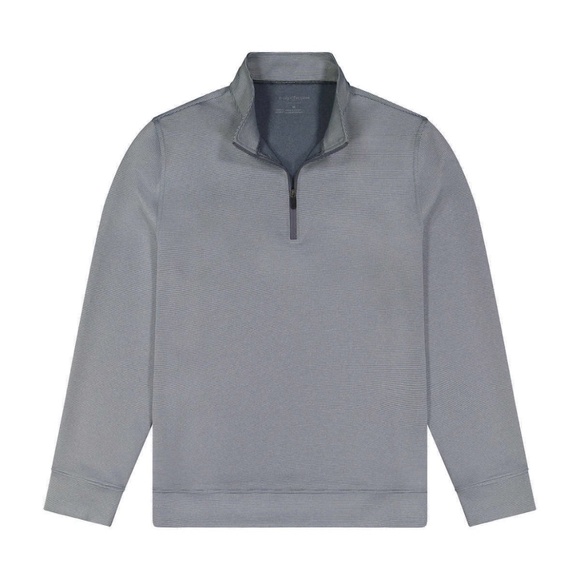Hickey Freeman Other - Hickey Freeman Men's Quarter Zip Pullover Striped Gray Size M